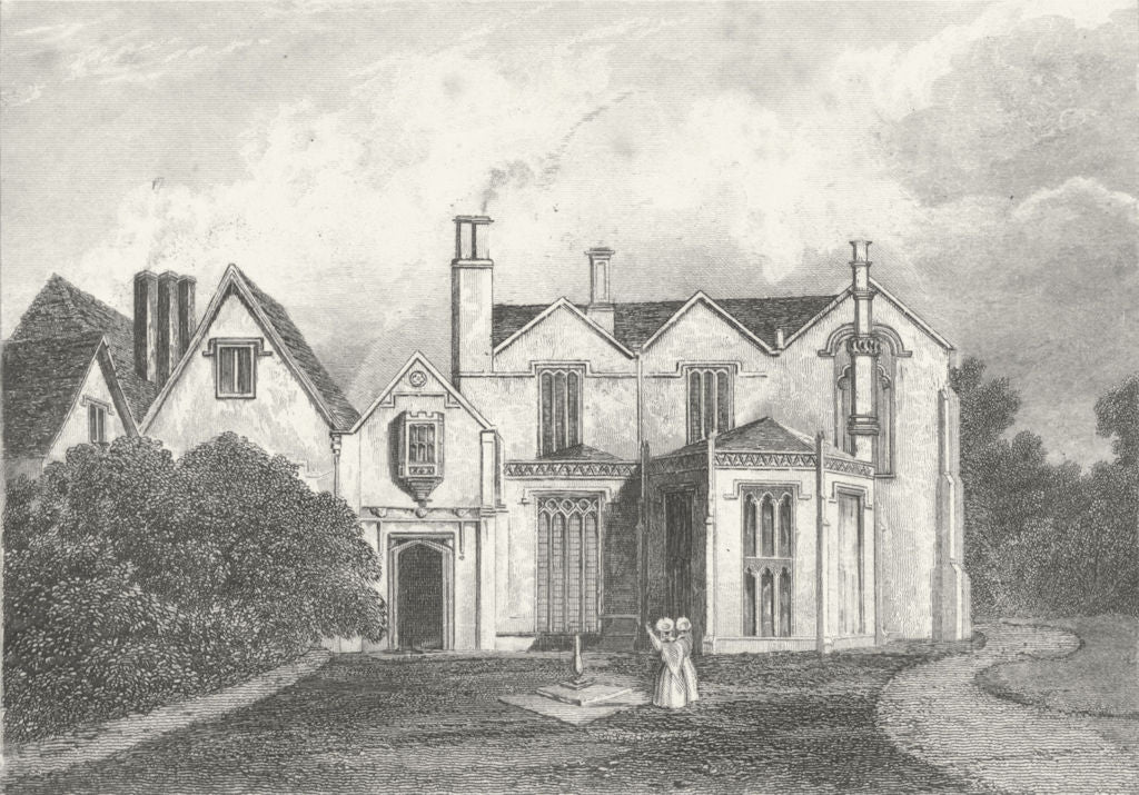 LINCS. Scrivelsby Hall. Saunders 1836 old antique vintage print picture